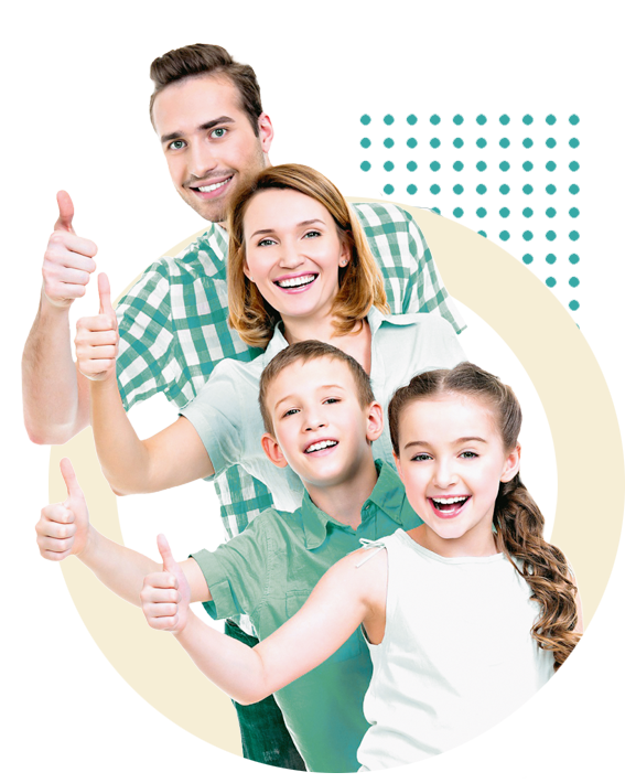 Happy family at Glenashton Dental Centre